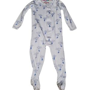 Magnetic Me One-piece Sleeper Footie Pajamas White|Blue Baby 12-18 Months